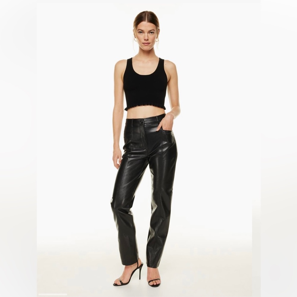 Aritzia Wilfred Rebel Pant Black Vegan Leather Size 4 NWT